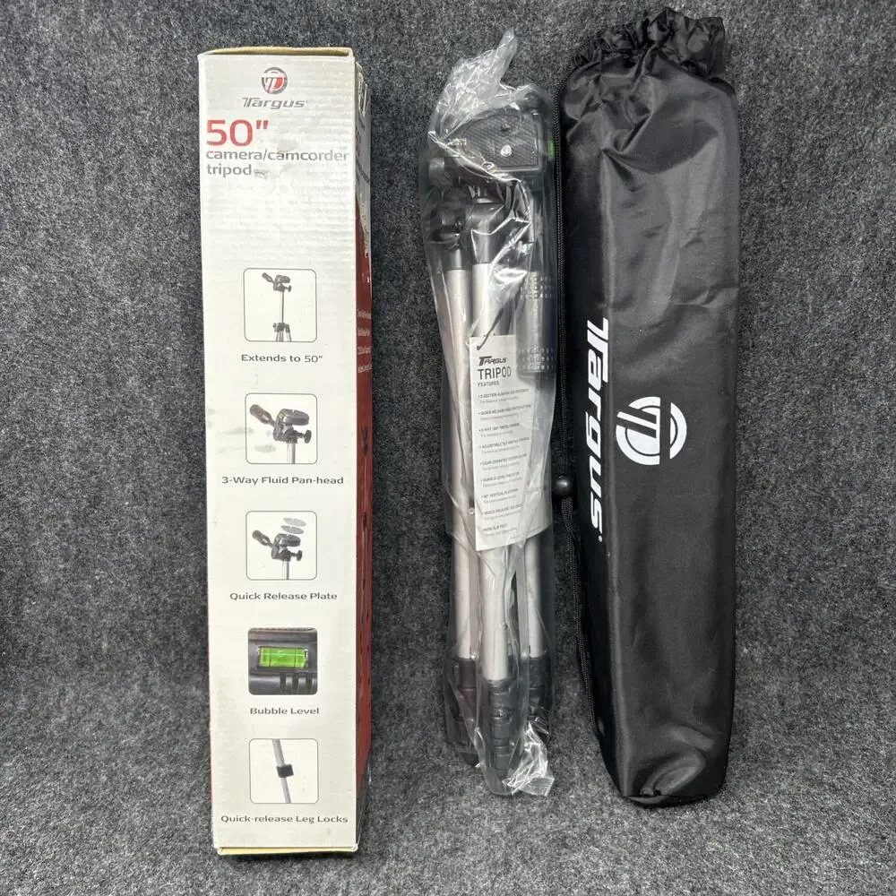 Targus Tripod Camera Camcorder 50 Inch Aluminum Quick Legs Release Carry Bag